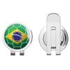 888 Graphics Brazil Soccer Ball Flag Golf Hat Clip with Magnetic Ball Marker view 1
