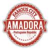 888 Graphics Amadora City Portugal Grunge Travel Stamp Golf Hat Clip with Magnetic Ball Marker view 2