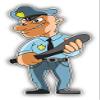 888 Graphics Cartoon Policeman Golf Hat Clip with Magnetic Ball Marker view 2