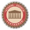 888 Graphics Athens Greece Vintage Label Golf Hat Clip with Magnetic Ball Marker view 2