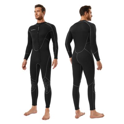 Seaskin Mens 3mm Shorty Wetsuit, Full Body Diving Suit Front Zip Wetsuit for Diving Snorkeling Surfing Swimming Large