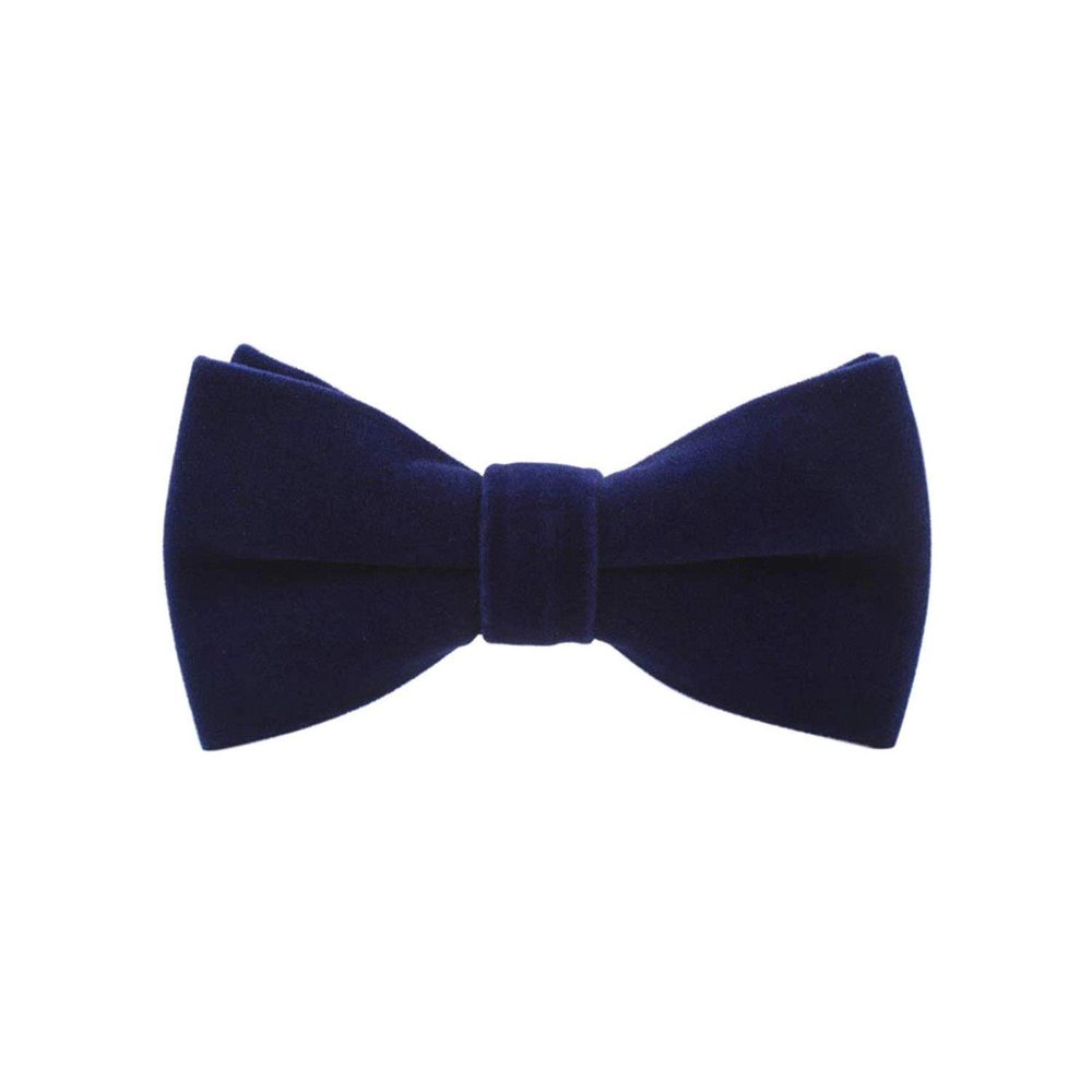 Mens Velvet Bow Tie Solid Color Formal Tuxedo Banquet Bowtie Pre-Tied Bow Tie