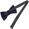Mens Velvet Bow Tie Solid Color Formal Tuxedo Banquet Bowtie Pre-Tied Bow Tie view 2
