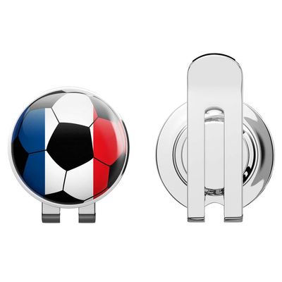 888 Graphics France Flag Soccer Ball Golf Hat Clip with Magnetic Ball Marker