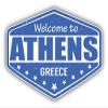 888 Graphics Athens City Greece Grunge Travel Stamp Golf Hat Clip with Magnetic Ball Marker view 2