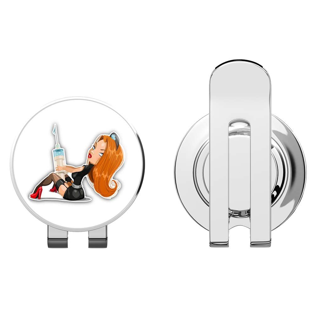 888 Graphics Nurse Sexy Cartoon Hospital Golf Hat Clip with Magnetic Ball Marker