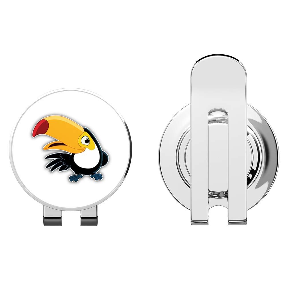 888 Graphics Funny Parrot Cartoon Golf Hat Clip with Magnetic Ball Marker