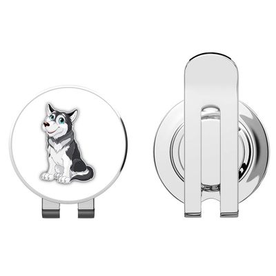 888 Graphics Alaskan Malamute Dog Golf Hat Clip with Magnetic Ball Marker