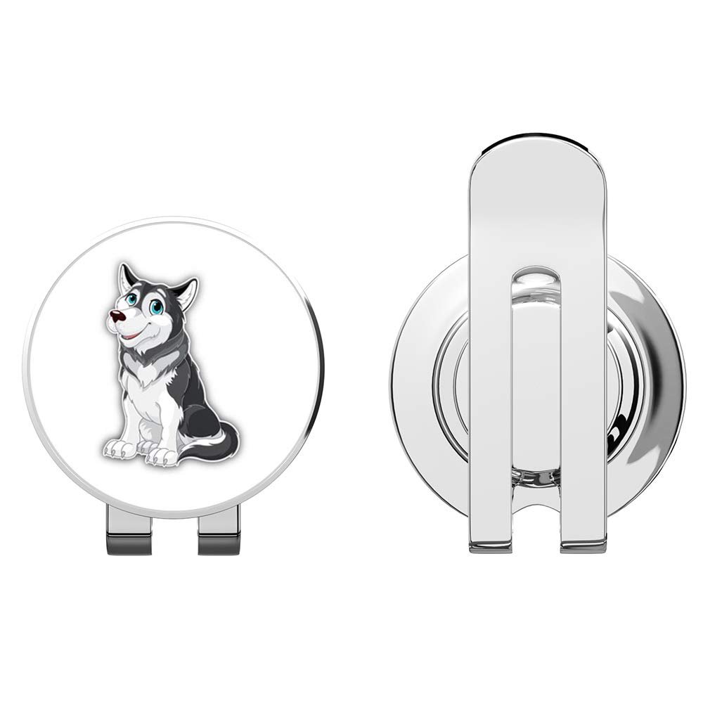 888 Graphics Alaskan Malamute Dog Golf Hat Clip with Magnetic Ball Marker