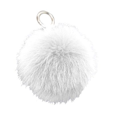 jweemax 12cm DIY Faux Pompom, Women Fur Pompoms Keyring for Car Key Ring Handbag Bag Accessories