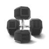 WF Athletic Supply Rubber Coated Solid Steel Cast-Iron Pair Dumbbells, Rubber Hex Dumbbells, Hex Weights Dumbbells for Muscle Toning, Full Body Workout, Home Gym Dumbbells, Pair view 1