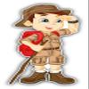 888 Graphics Cute Hiker Boy Golf Hat Clip with Magnetic Ball Marker view 2