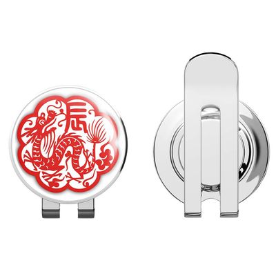 888 Graphics Dragon Chinese Zodiac Sign Golf Hat Clip with Magnetic Ball Marker