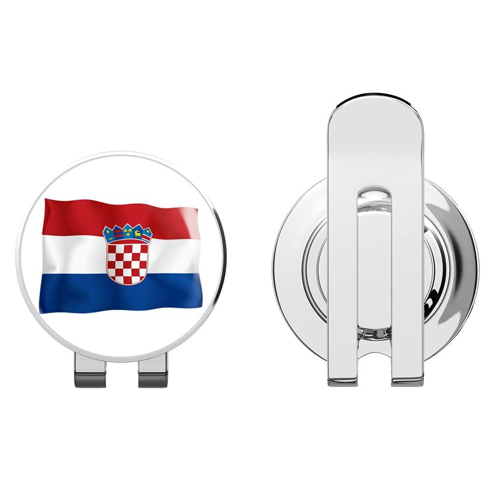 888 Graphics Croatia Flag Golf Hat Clip with Magnetic Ball Marker