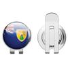 888 Graphics Turks and Caicos Islands Glossy Flag Map Label Golf Hat Clip with Magnetic Ball Marker view 1