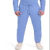 Cherokee Joggers for Men Modern Fit Scrub Pant with Drawstring Waistband, 5 Pockets, Soft 2-Way Stretch Fabric - WW012S, M Short, Ciel Blue view 1