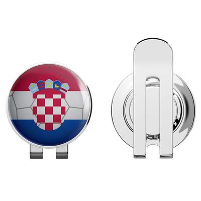 888 Graphics Croatia Flag Soccer Ball Golf Hat Clip with Magnetic Ball Marker