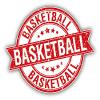 888 Graphics Basketball Grunge Rubber Stamp Golf Hat Clip with Magnetic Ball Marker view 2