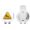 888 Graphics Caution Wet Floor Slippery Road Warning Sign Golf Hat Clip with Magnetic Ball Marker view 2