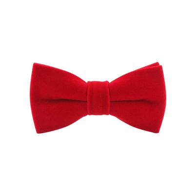 Mens Velvet Bow Tie Solid Color Formal Tuxedo Banquet Bowtie Pre-Tied Bow Tie