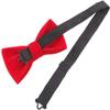 Mens Velvet Bow Tie Solid Color Formal Tuxedo Banquet Bowtie Pre-Tied Bow Tie view 2