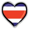 888 Graphics Costa Rica Flag Grunge Glossy Heart Golf Hat Clip with Magnetic Ball Marker view 2