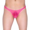JAXFSTK Men's Pouch Panties Men's Hollow Lace Thong Underwear Male Bikini T-back See-through G-string 3-Pack M view 2