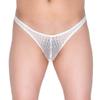 JAXFSTK Men's Pouch Panties Men's Hollow Lace Thong Underwear Male Bikini T-back See-through G-string 3-Pack M view 3