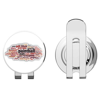 888 Graphics Paintball Sport Word Cloud Golf Hat Clip with Magnetic Ball Marker