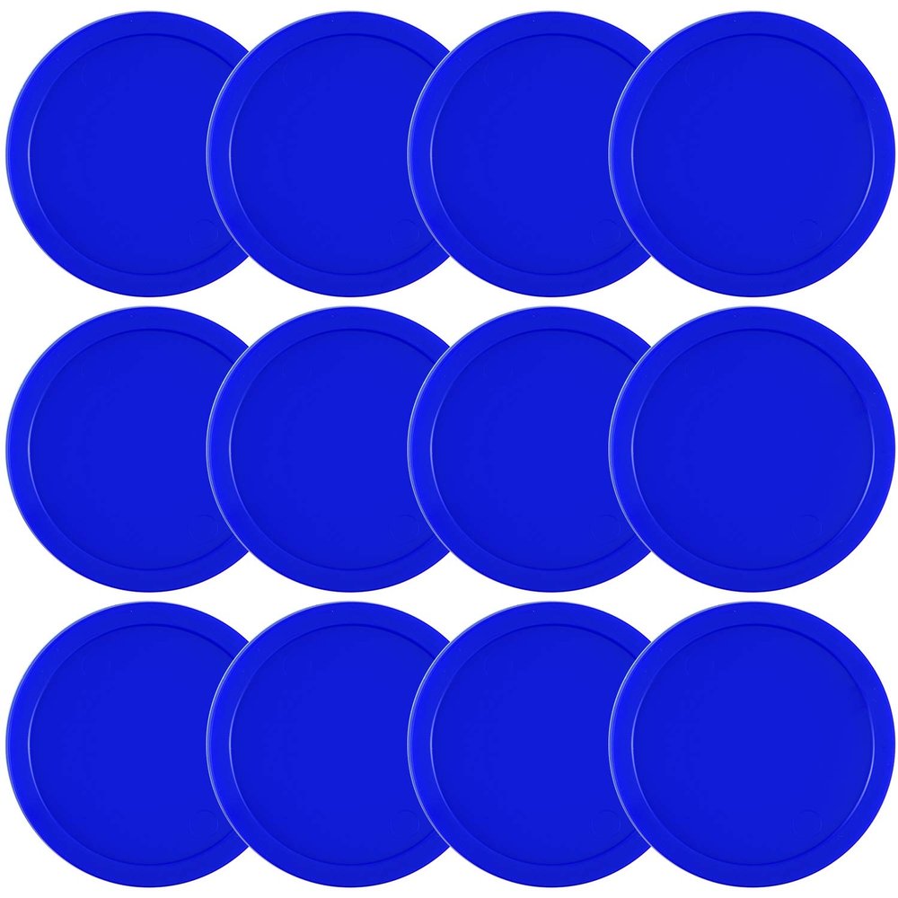 Coopay 12 Pieces Home Air Hockey Pucks 2.5 Inch Heavy Replacement Pucks for Game Tables Equipment Accessories, 12 Grams (Blue)