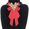 Rhinestone Bow Tie Ribbon Bowknot Neck Tie Banquet Cravat Collar view 3