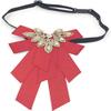 Rhinestone Bow Tie Ribbon Bowknot Neck Tie Banquet Cravat Collar view 4