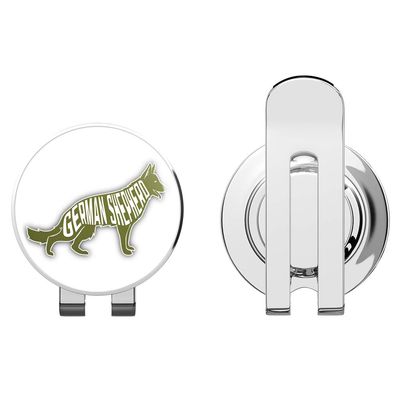 888 Graphics German Shepherd Breed Dog Silhouette Golf Hat Clip with Magnetic Ball Marker