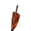 Obert 12pcs Pure Carbon Arrows 28 Inch with 4" Turkey Feathers & Replaceable Arrow Tips Wood Grain Shaft for Recurve/Compound Bow (Spine500) view 3