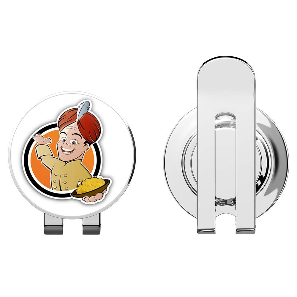 888 Graphics Curry House Man Funny Cartoon Golf Hat Clip with Magnetic Ball Marker