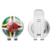 888 Graphics Dominica Flag Glossy Golf Hat Clip with Magnetic Ball Marker view 1