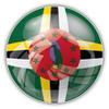 888 Graphics Dominica Flag Glossy Golf Hat Clip with Magnetic Ball Marker view 2