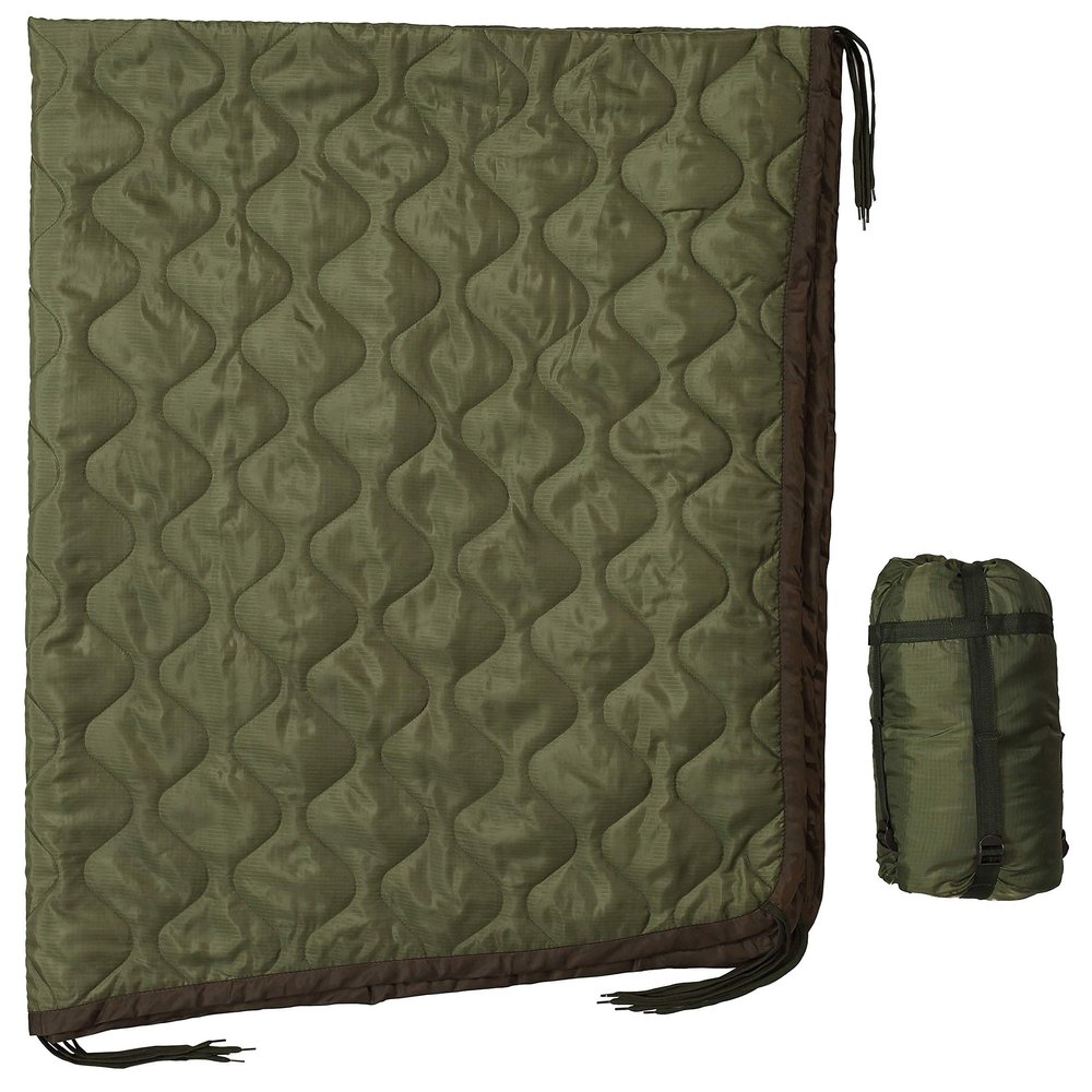 USGI Industries Military Woobie Blanket | Thermal Insulated Camping Blanket, Poncho Liner | Large, Portable, Insulation, Water-Resistant, for Hiking, Survival | Compression Carry Bag