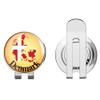 888 Graphics Denmark Map Flag Label Golf Hat Clip with Magnetic Ball Marker view 1