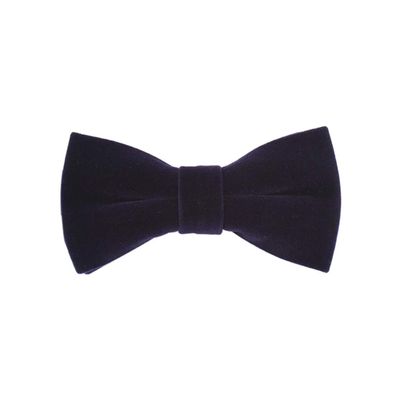 Mens Velvet Bow Tie Solid Color Formal Tuxedo Banquet Bowtie Pre-Tied Bow Tie