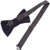 Mens Velvet Bow Tie Solid Color Formal Tuxedo Banquet Bowtie Pre-Tied Bow Tie view 2
