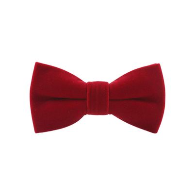 Mens Velvet Bow Tie Solid Color Formal Tuxedo Banquet Bowtie Pre-Tied Bow Tie