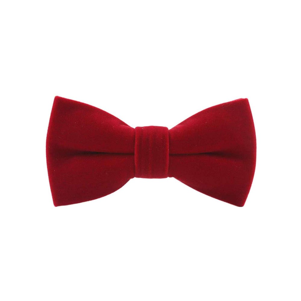 Mens Velvet Bow Tie Solid Color Formal Tuxedo Banquet Bowtie Pre-Tied Bow Tie