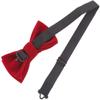 Mens Velvet Bow Tie Solid Color Formal Tuxedo Banquet Bowtie Pre-Tied Bow Tie view 2