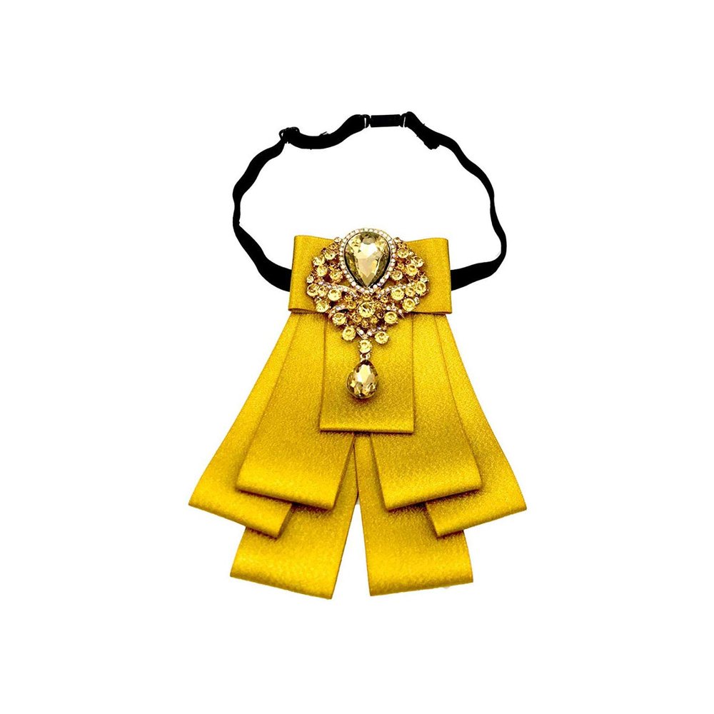 canjoyn Bow Tie Brooches Collar Pin Ribbon Bowknot Neck Tie Brooch Pin for Wedding Party