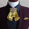 canjoyn Bow Tie Brooches Collar Pin Ribbon Bowknot Neck Tie Brooch Pin for Wedding Party view 2