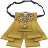 canjoyn Bow Tie Brooches Collar Pin Ribbon Bowknot Neck Tie Brooch Pin for Wedding Party view 3