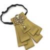 canjoyn Bow Tie Brooches Collar Pin Ribbon Bowknot Neck Tie Brooch Pin for Wedding Party view 4