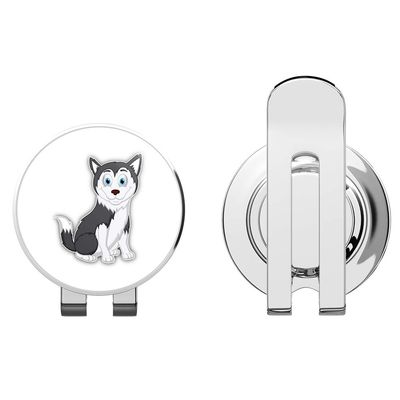 888 Graphics Funny Husky Dog Golf Hat Clip with Magnetic Ball Marker