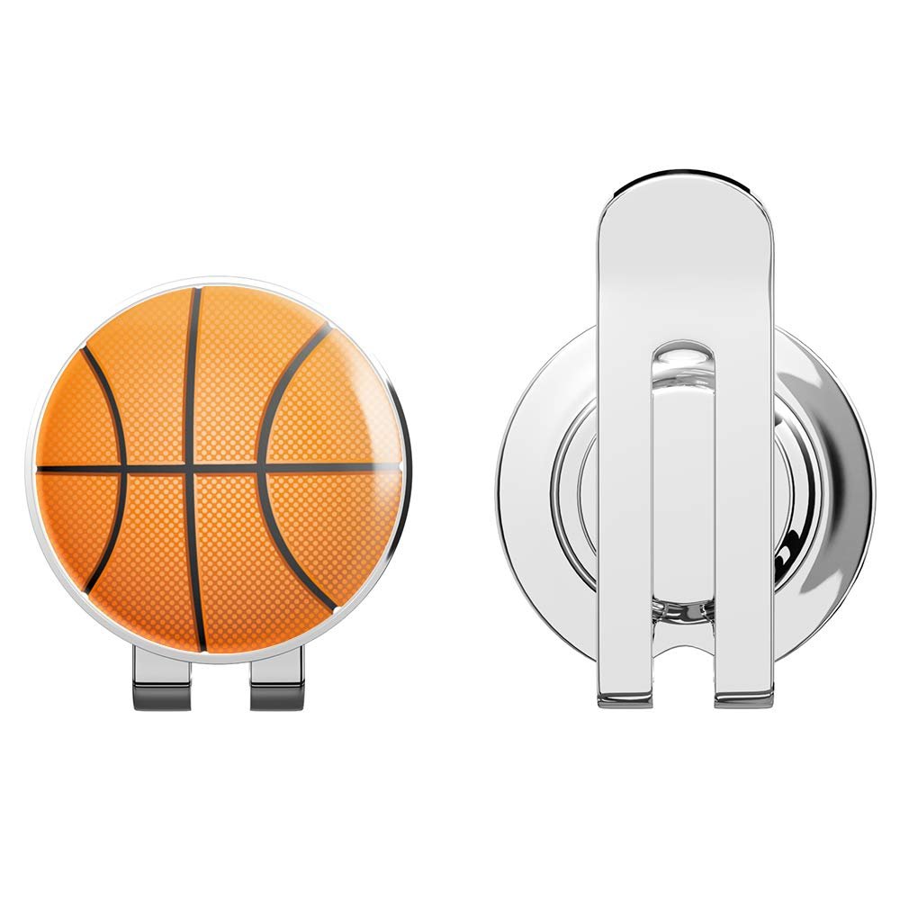 888 Graphics Classic Basketball Golf Hat Clip with Magnetic Ball Marker